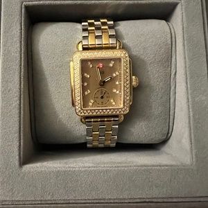 Michele gold and silver watch
